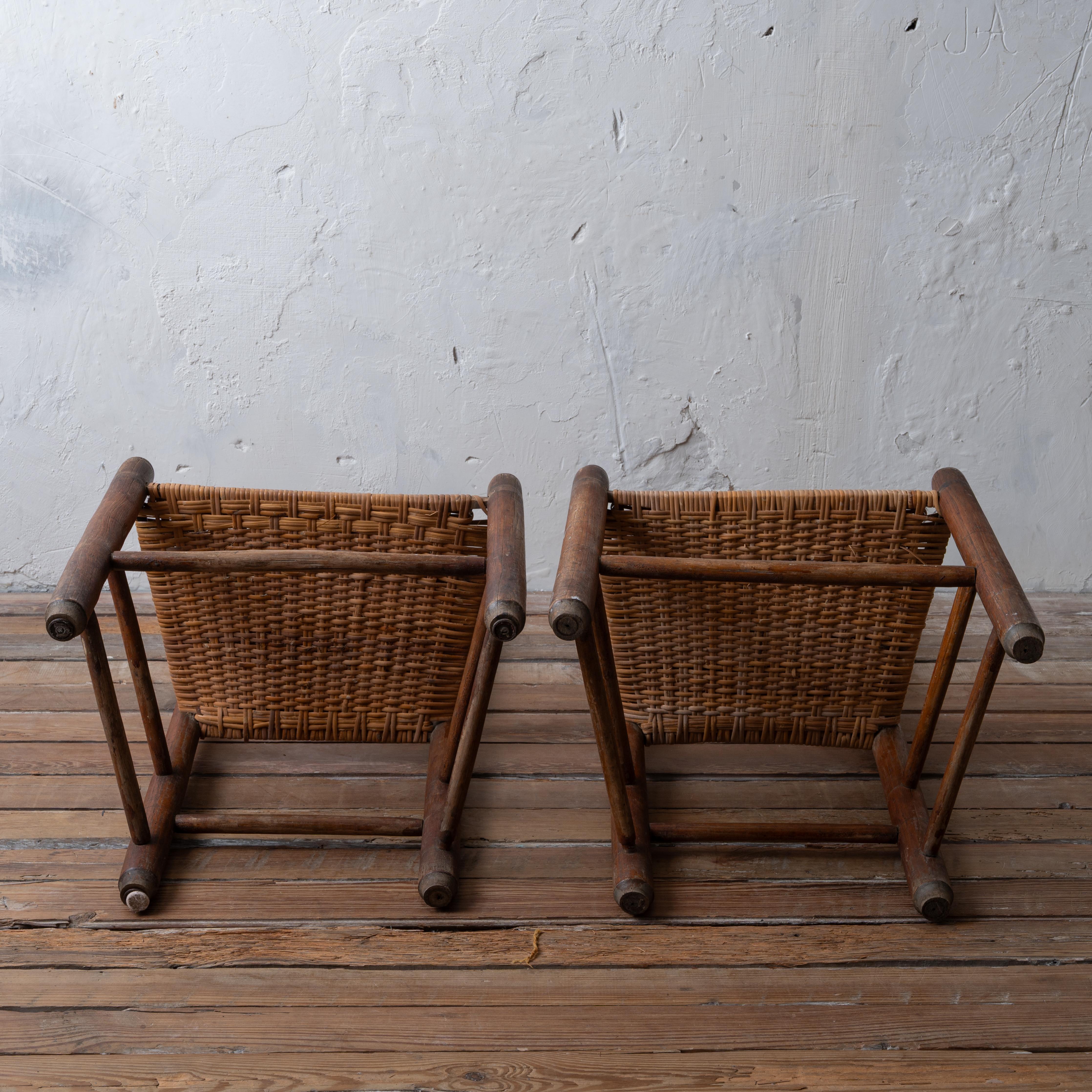 Paire de chaises américaines à dossier en échelle, 19e siècle en vente 12