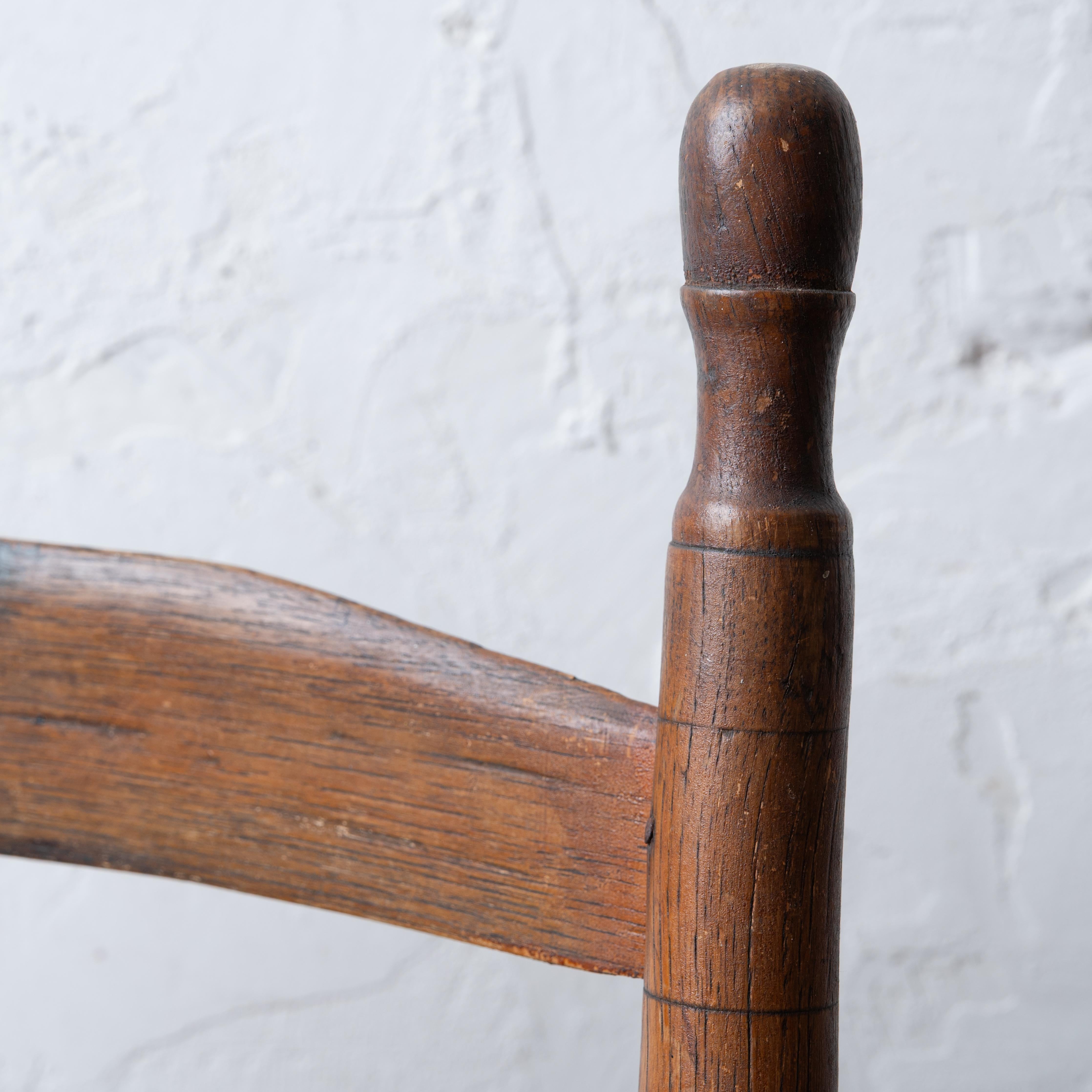 Paire de chaises américaines à dossier en échelle, 19e siècle en vente 2