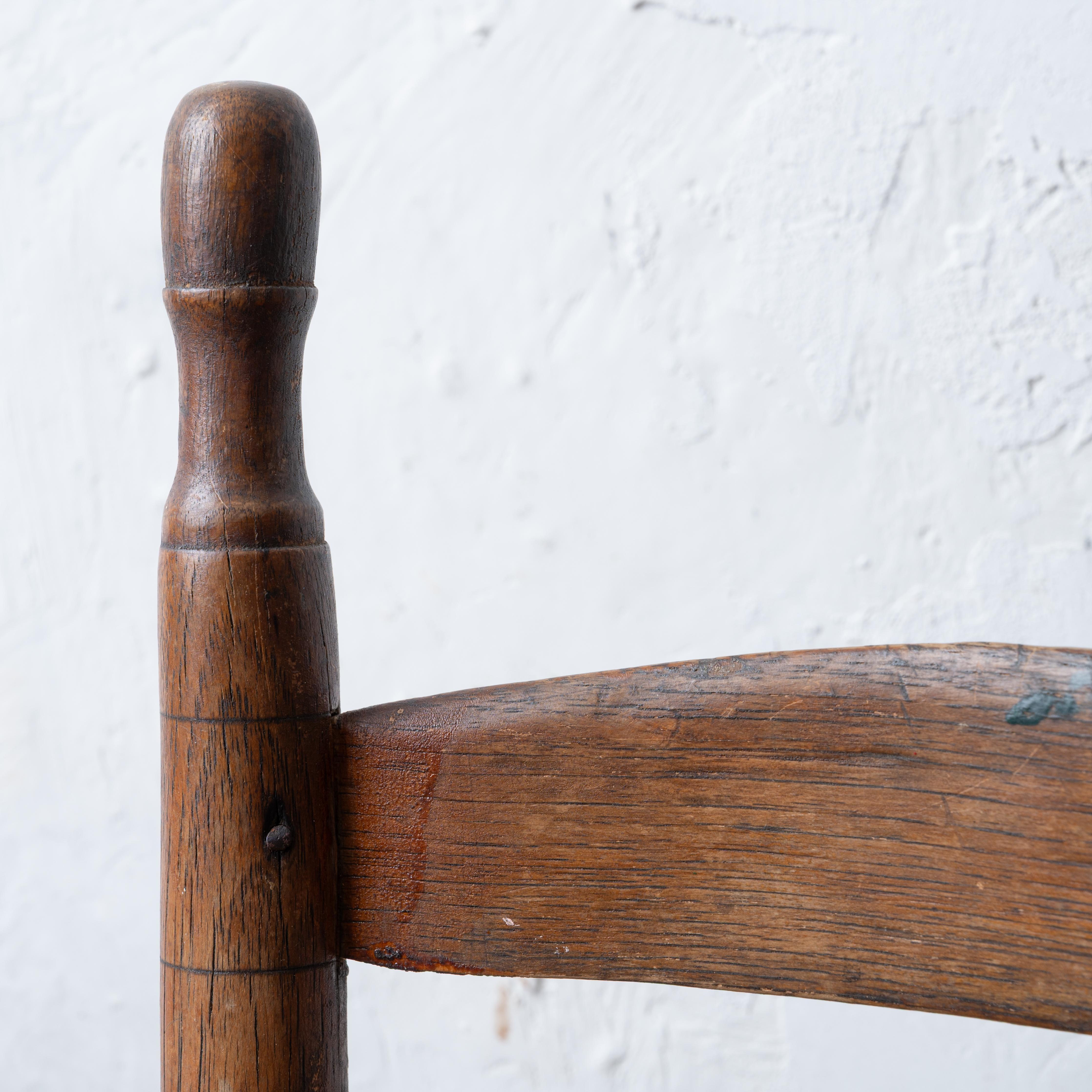 Paire de chaises américaines à dossier en échelle, 19e siècle en vente 3