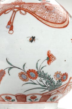 Pair of Amsterdam Decorated Japanese Arita Bottles, circa 1700