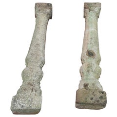 Antique A Pair of Ancient Corinthian Type Stone Columns