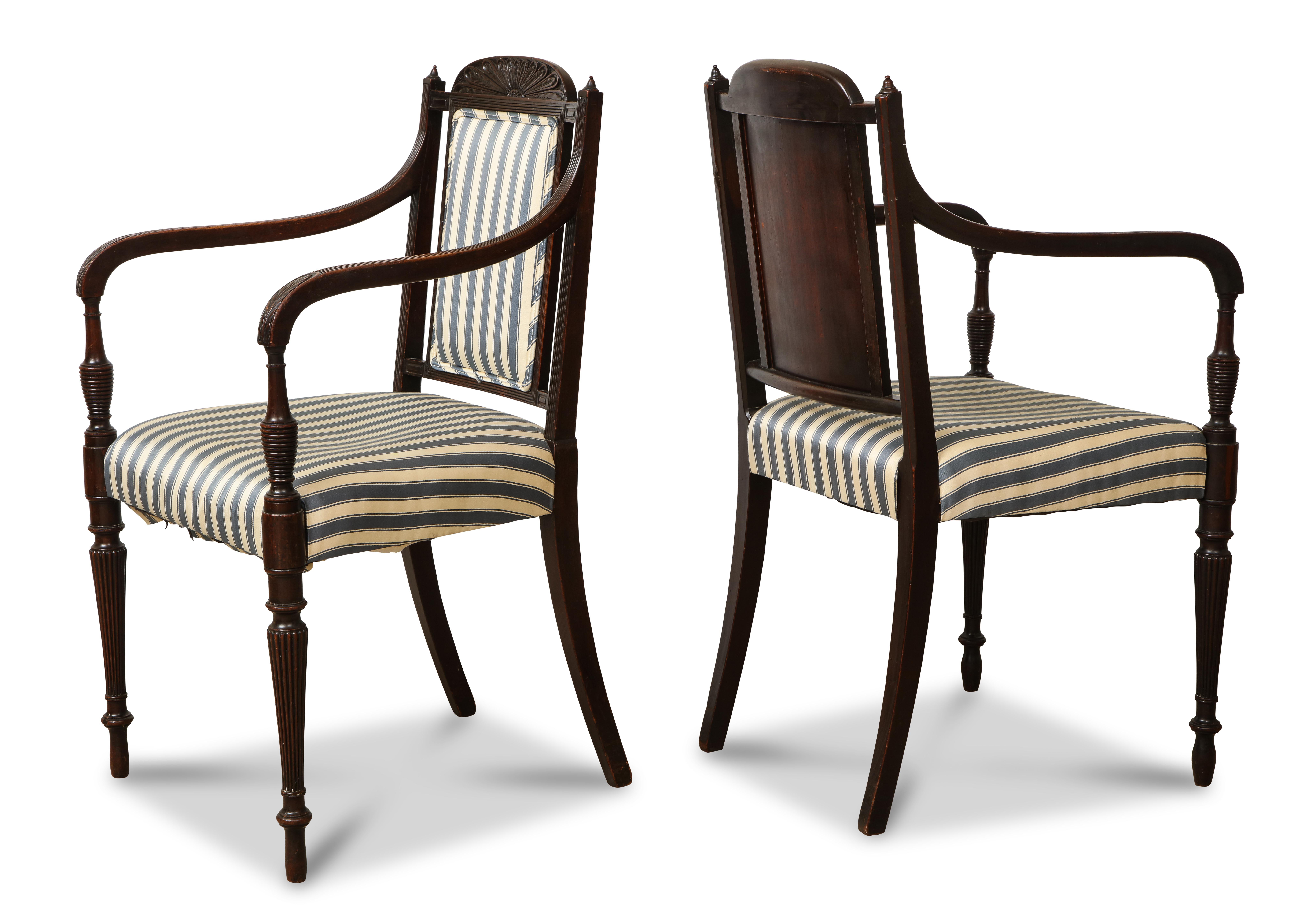 Early 19th Century Pair of Anglo-Indian Armchairs