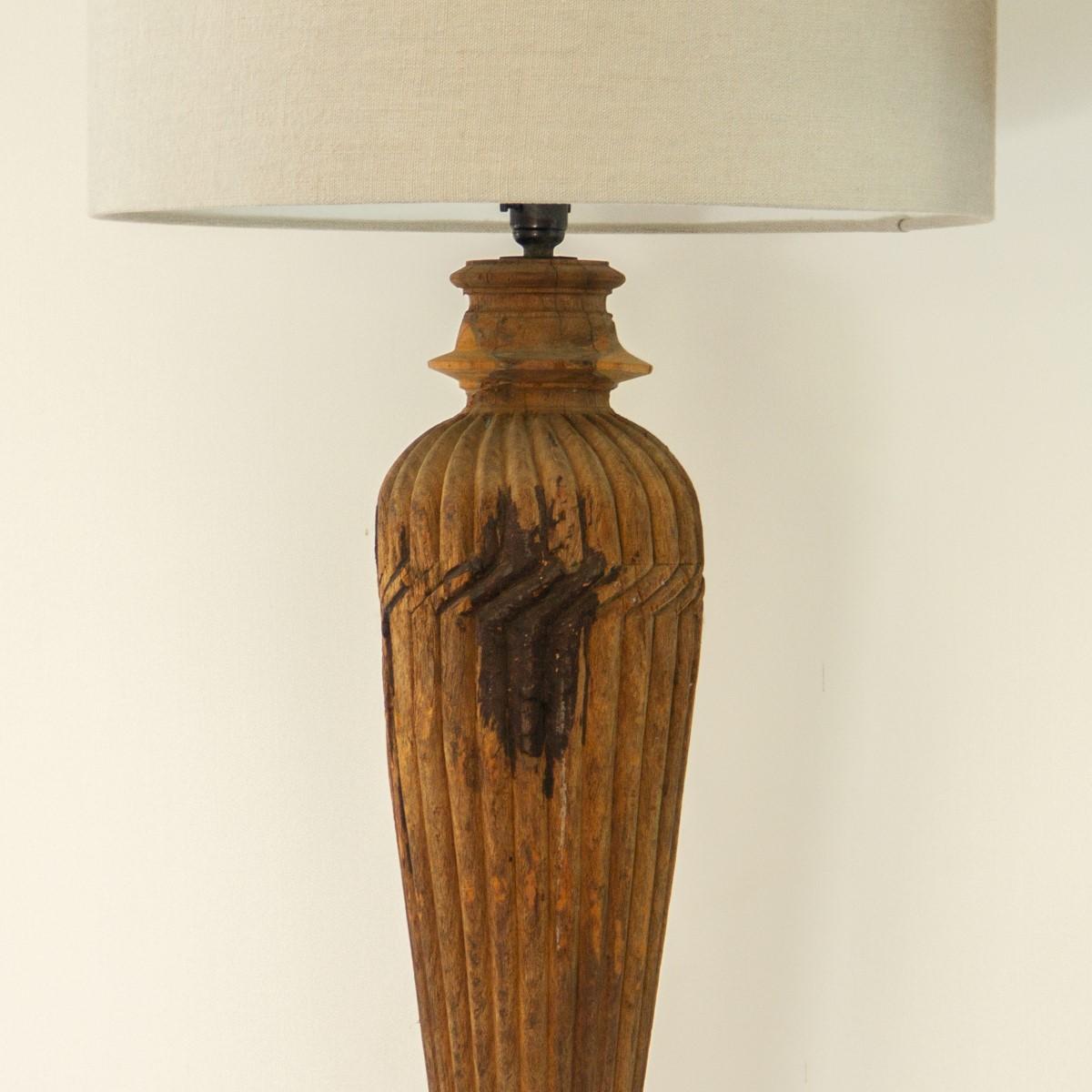English Pair of Anglo-Indian Column Lamps by KB Studio