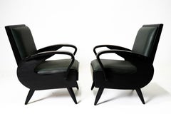 Rare Pair of 1950's Modern Anglo-Indian  Arm Chairs