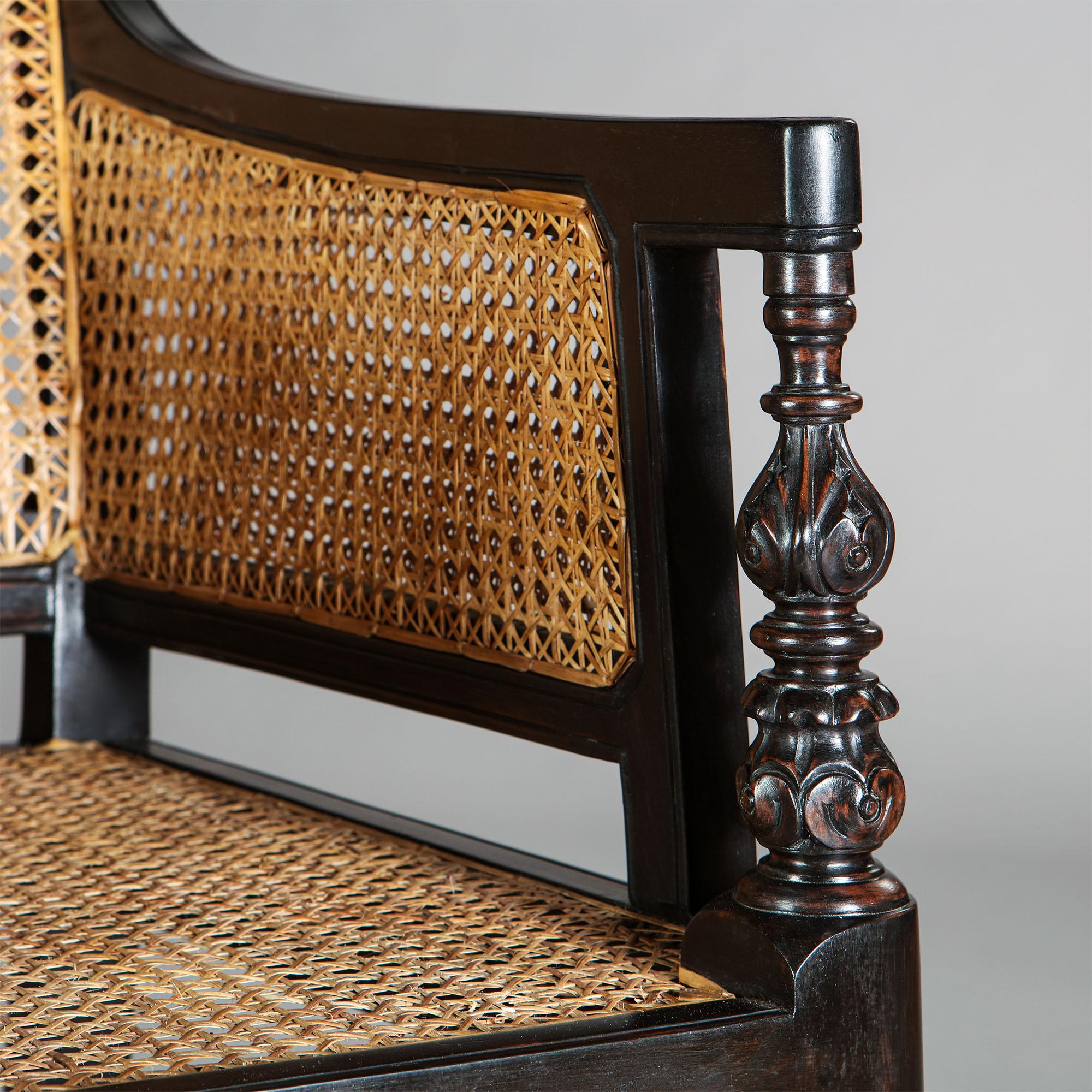 Pair of Anglo Indian Regency Style Library Chairs 2