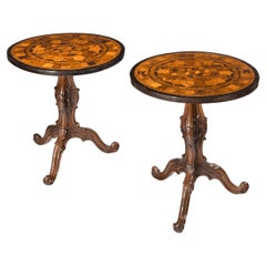 Pair of Anglo-Indian Specimen Top Occasional Tables