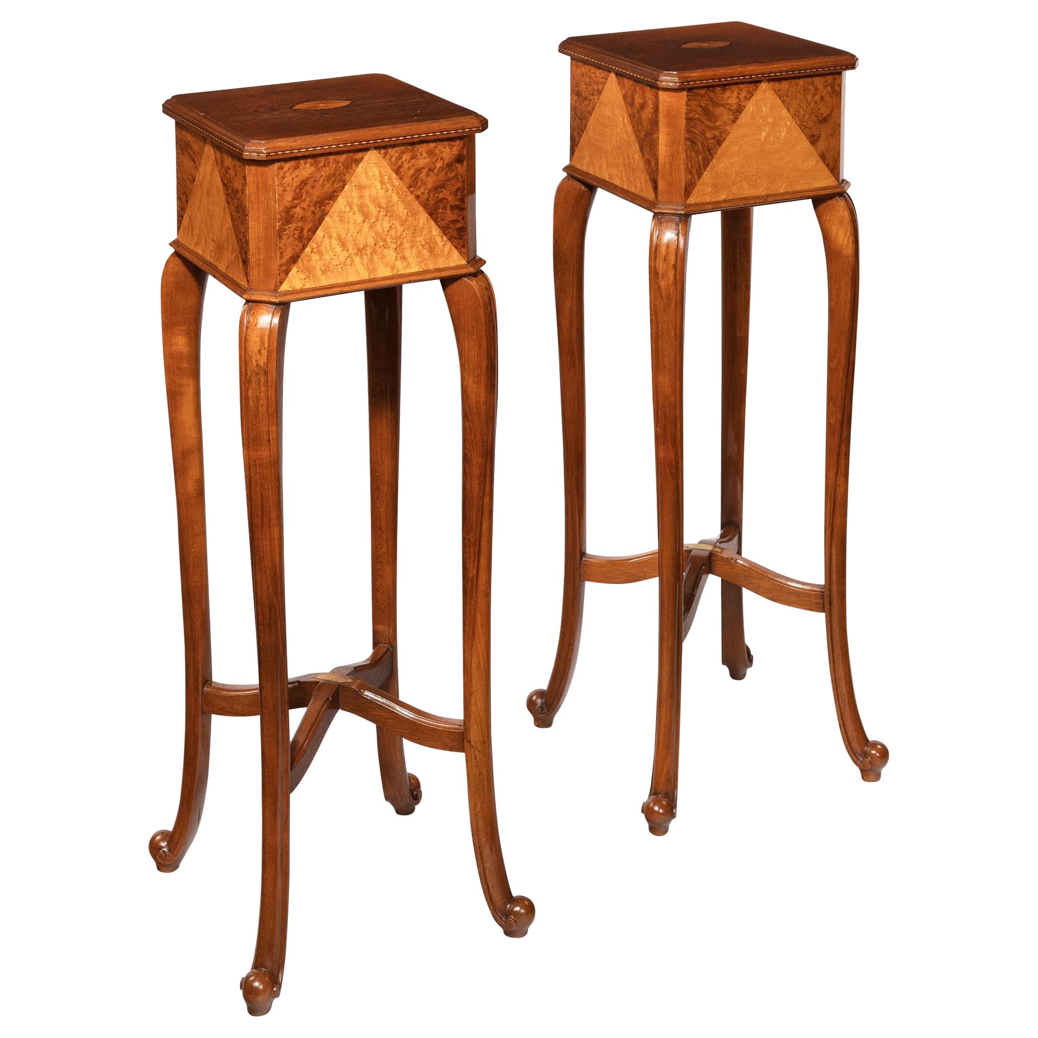 Pair of Anglo-Indian Teak Stands For Sale