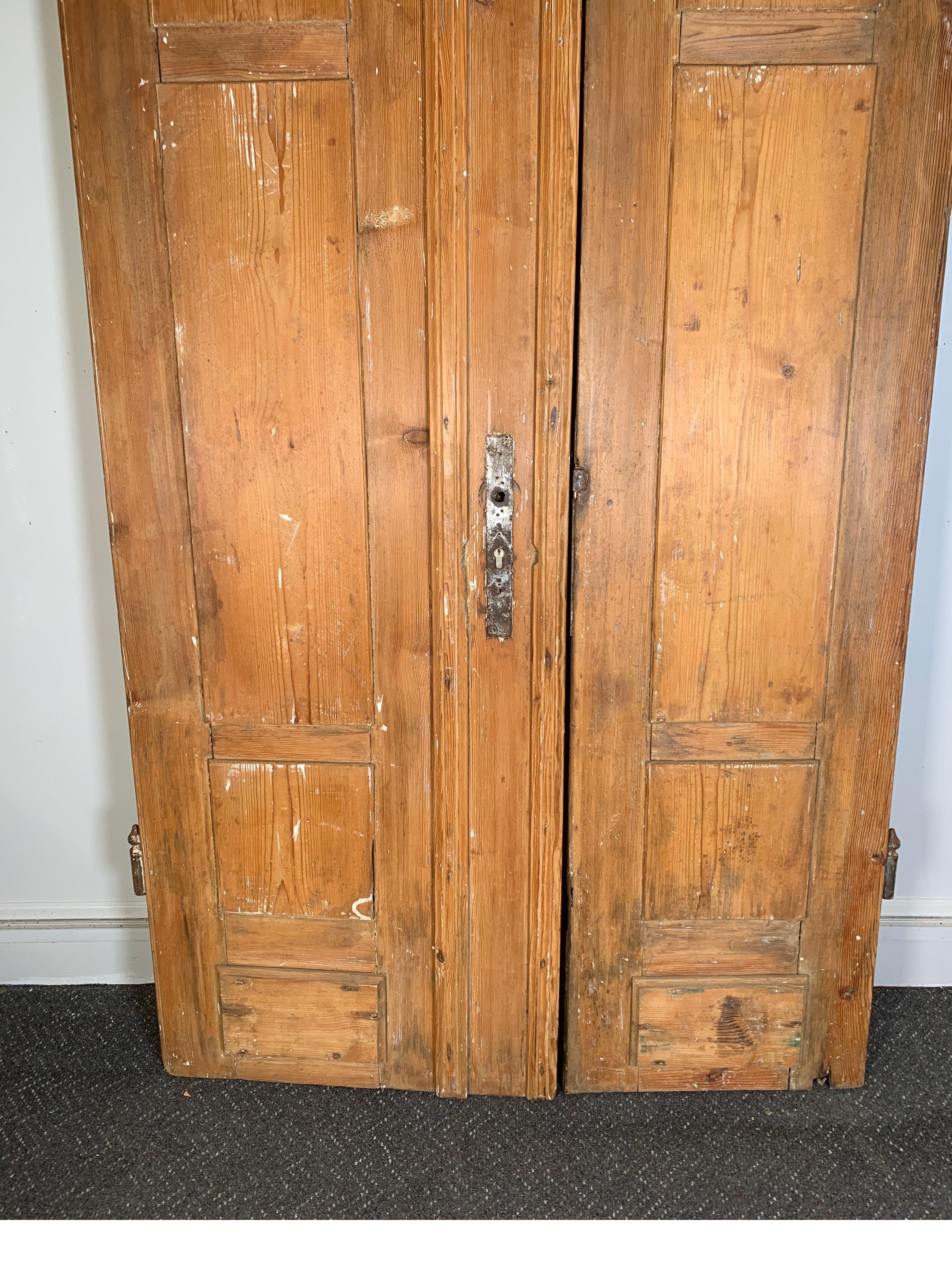 Pair of Antique 19th Century Handmade Pine Doors 8