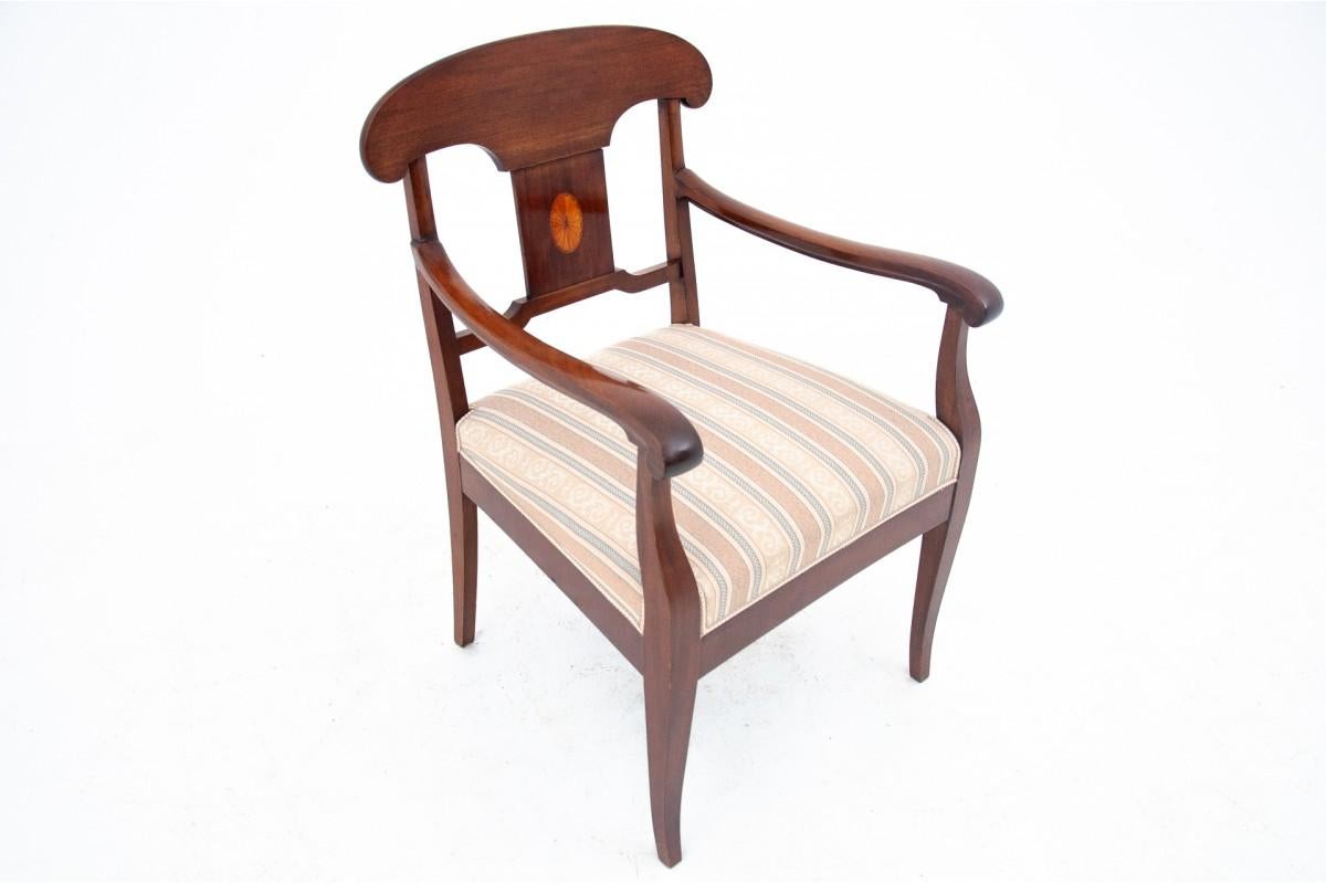 Paire de fauteuils anciens datant d'environ 1860, Europe du Nord. Bon état - En vente à Chorzów, PL