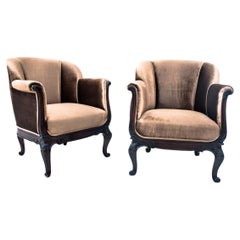 A pair of antique armchairs, Northern Europe, around 1890.