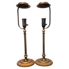 Pair of Antique Brass Table Lamps