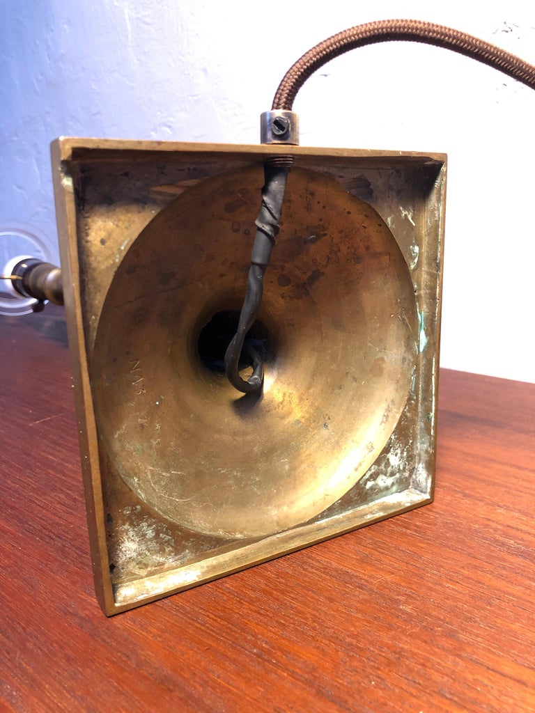 Pair of Antique Bronze Candle Holders with MidCentury Lamp Conversion