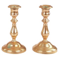 A Pair of Antique Candlestick Golden Candle Holder Brass Light for Home Decor