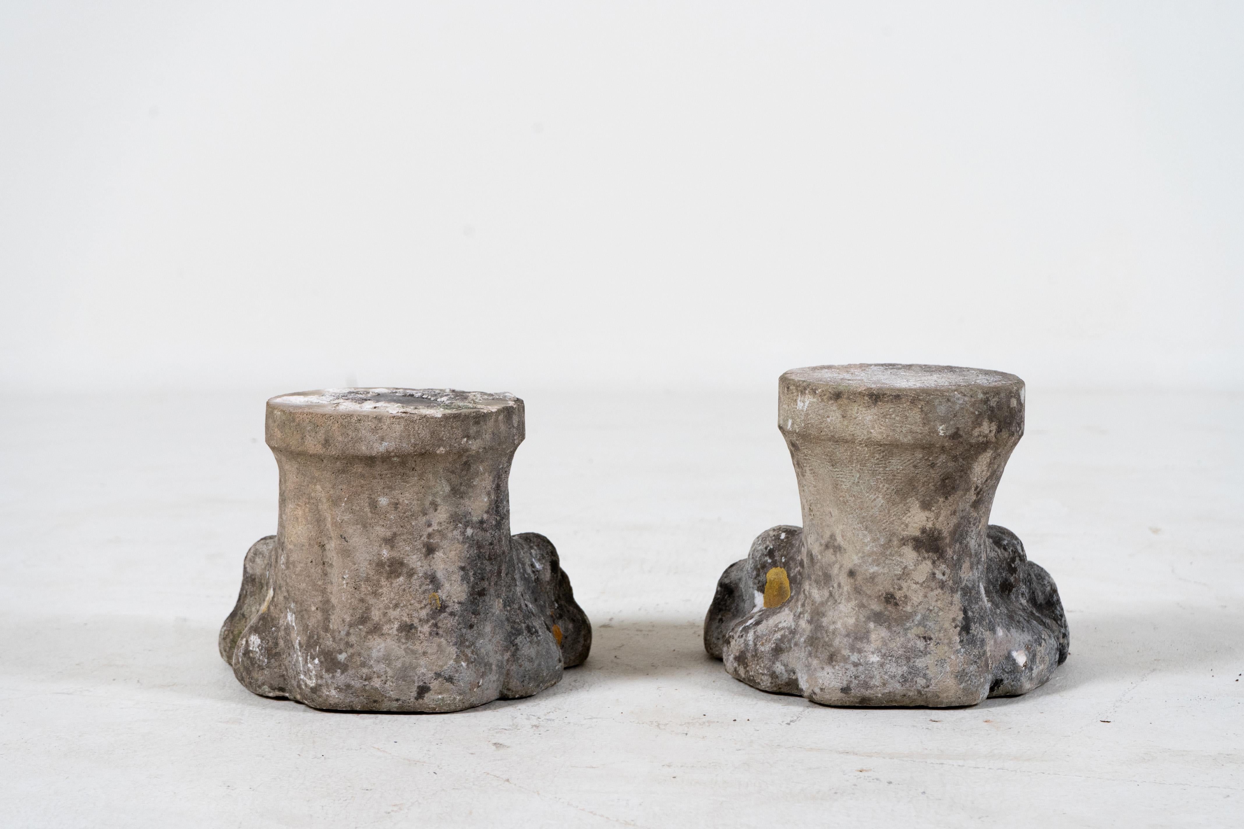 A Pair of Antique Cement Lion Paws, France 19th C. In Good Condition For Sale In Chicago, IL