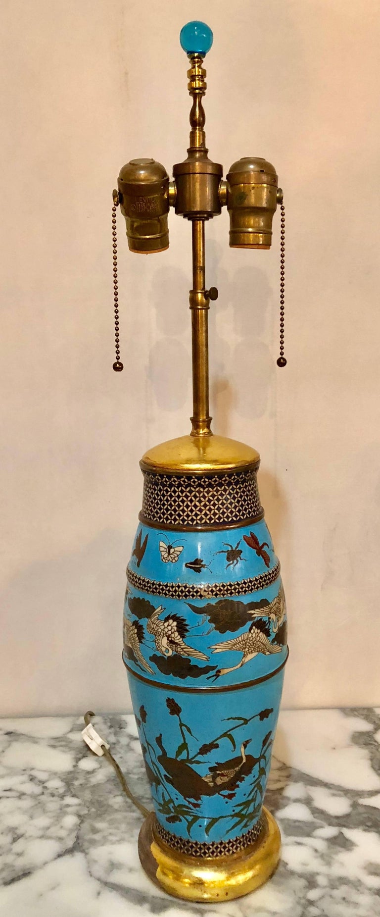 Pair Of Antique Chinese Table Lamps With Hand Painted Design A Pair Of Antique Chinese Vase Table Lamps With Hand Painted Design Animals