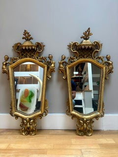 A Pair Of Antique English Giltwood Wall Mirrors
