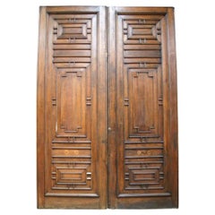 Pair of Used English Oak Doors Salvaged from the Palace of Westminster