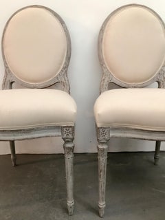 Pair of Antique Gustavian Style Chairs, 1870s