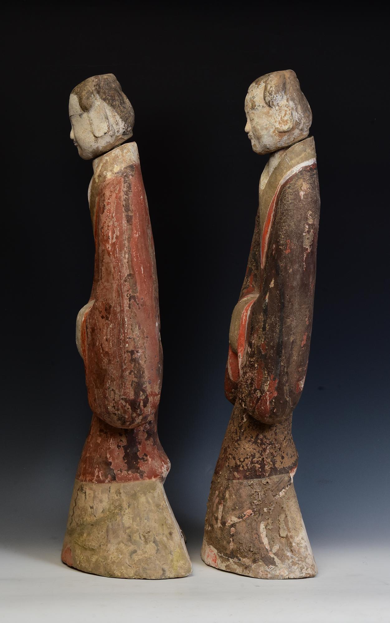 Paire de poteries chinoises antiques de la dynastie Han avec Oxford TL Test en vente 3