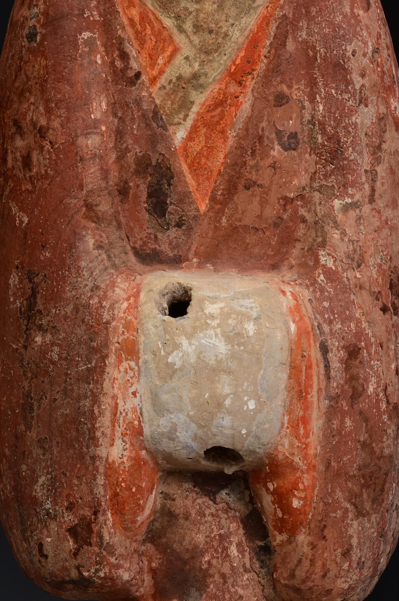 Sculpté à la main Paire de poteries chinoises antiques de la dynastie Han avec Oxford TL Test en vente