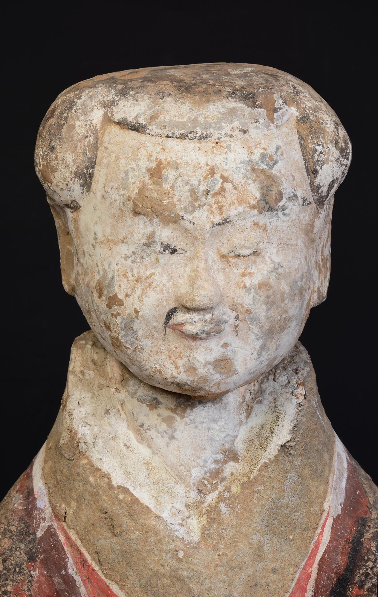 XVIIIe siècle et antérieur Paire de poteries chinoises antiques de la dynastie Han avec Oxford TL Test en vente