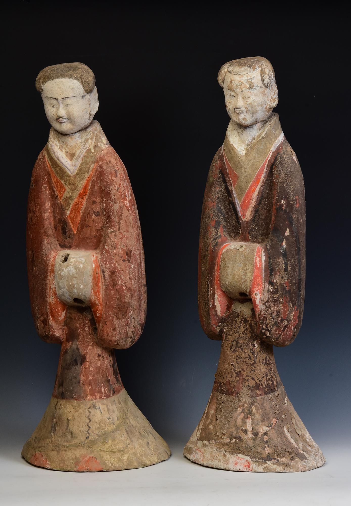 Paire de poteries chinoises antiques de la dynastie Han avec Oxford TL Test en vente 2