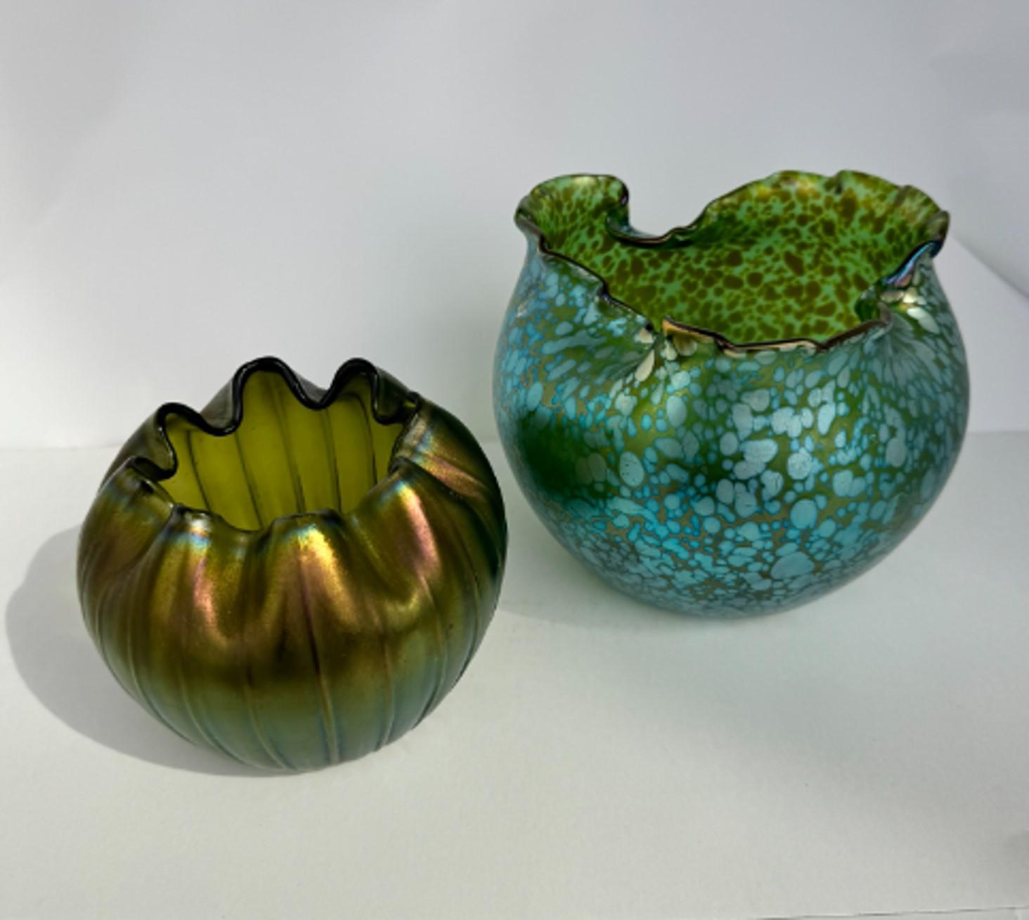 Smaller green vase is 5