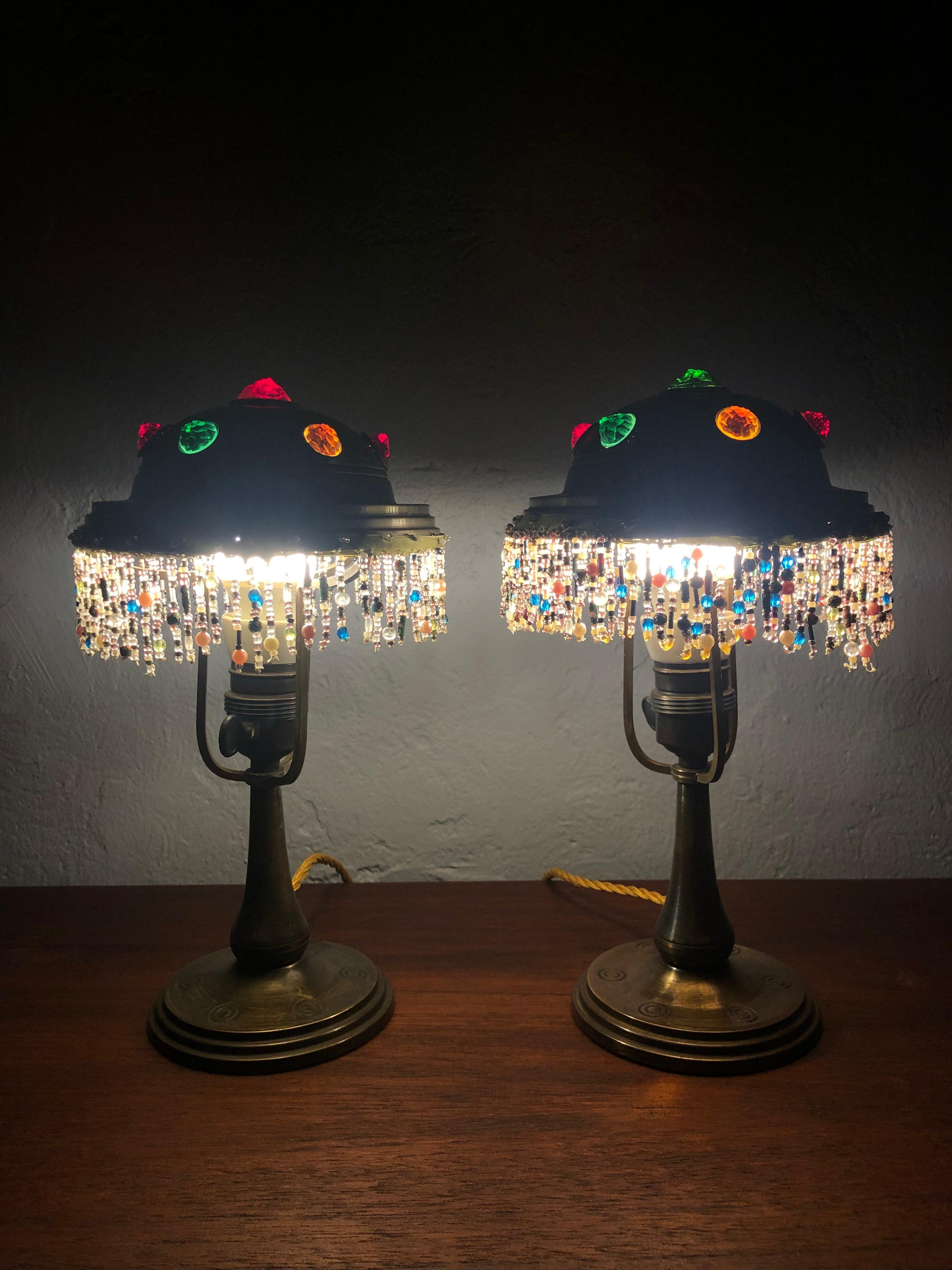 Pair of Antique Jugend Table Lamps For Sale 8