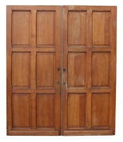 Paar antike Türen aus Eichenholz mit sechs Türflügeln