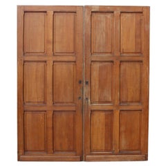 Paar antike Türen aus Eichenholz mit sechs Türflügeln