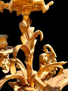 Pair of Antique Parisian Gilt Bronze Wall Sconces