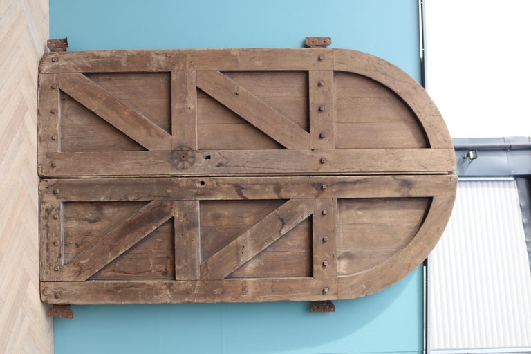 A Pair of Antique Reclaimed Arched Oak Church Doors at 1stDibs