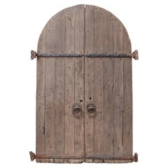 A Pair of Antique Reclaimed Arched Oak Church Doors