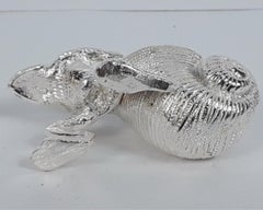 A Pair of Antique Salt Shaker Sliver Frogs Decorative Salt Shaker Gilt Interior