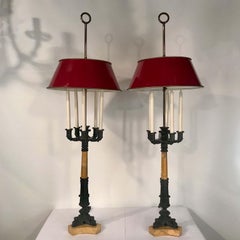 Pair of Antique Second Empire Style Five-Arm Candelabra