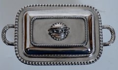 A Pair of Antique Sheffield Covered Vegetable Dishes, c1810