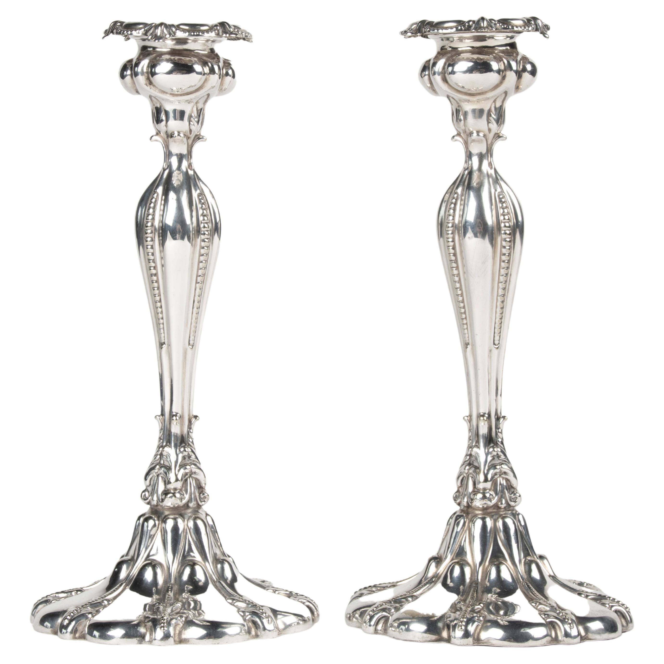 Tiffany Sterling Silver ColumnForm Candlesticks at 1stDibs