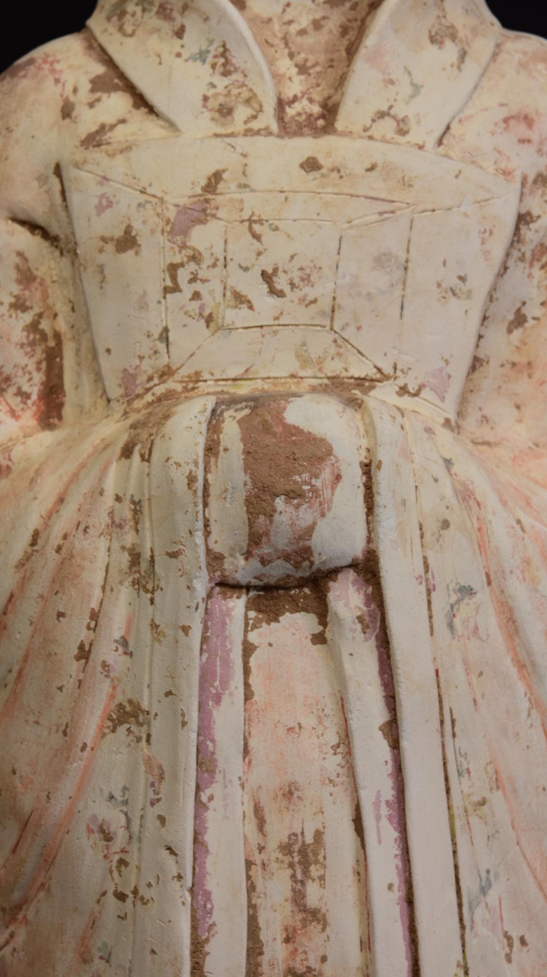 Intagliato a mano Coppia di antichi uomini di corte in ceramica cinese della dinastia Tang con Test Oxford TL in vendita