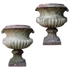 Pair of Antique Terracotta Garden Urns
