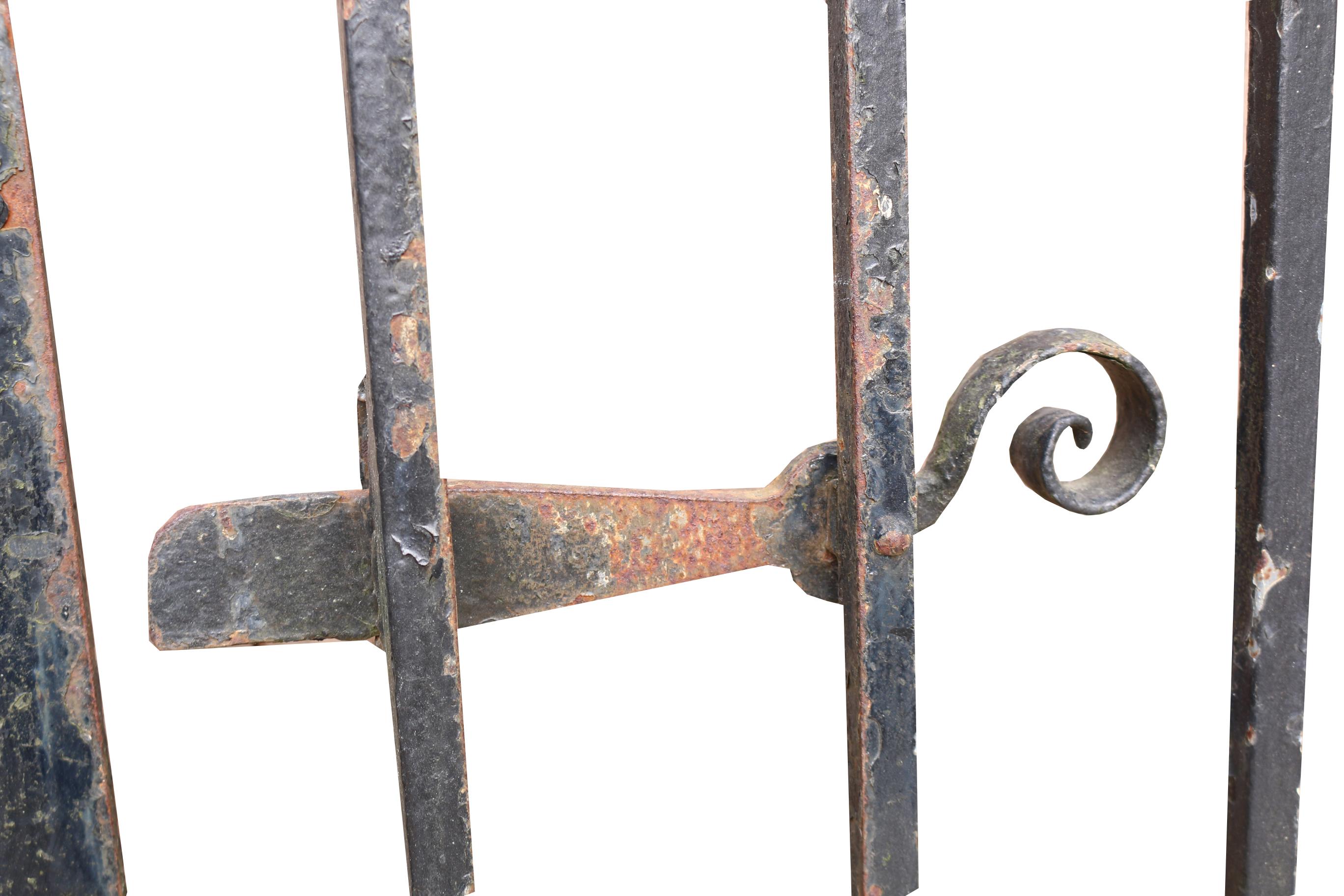 Pair of Antique Wrought Iron Driveway Gates 3