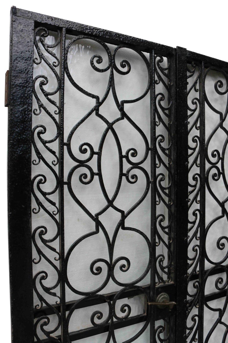 Pair of Antique Wrought Iron Gates For Sale at 1stDibs