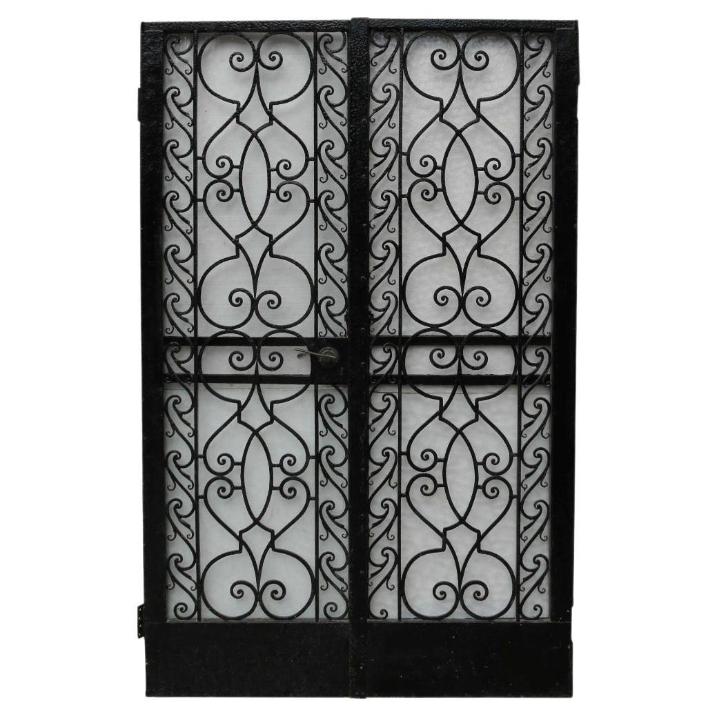 Pair of Antique Wrought Iron Gates For Sale