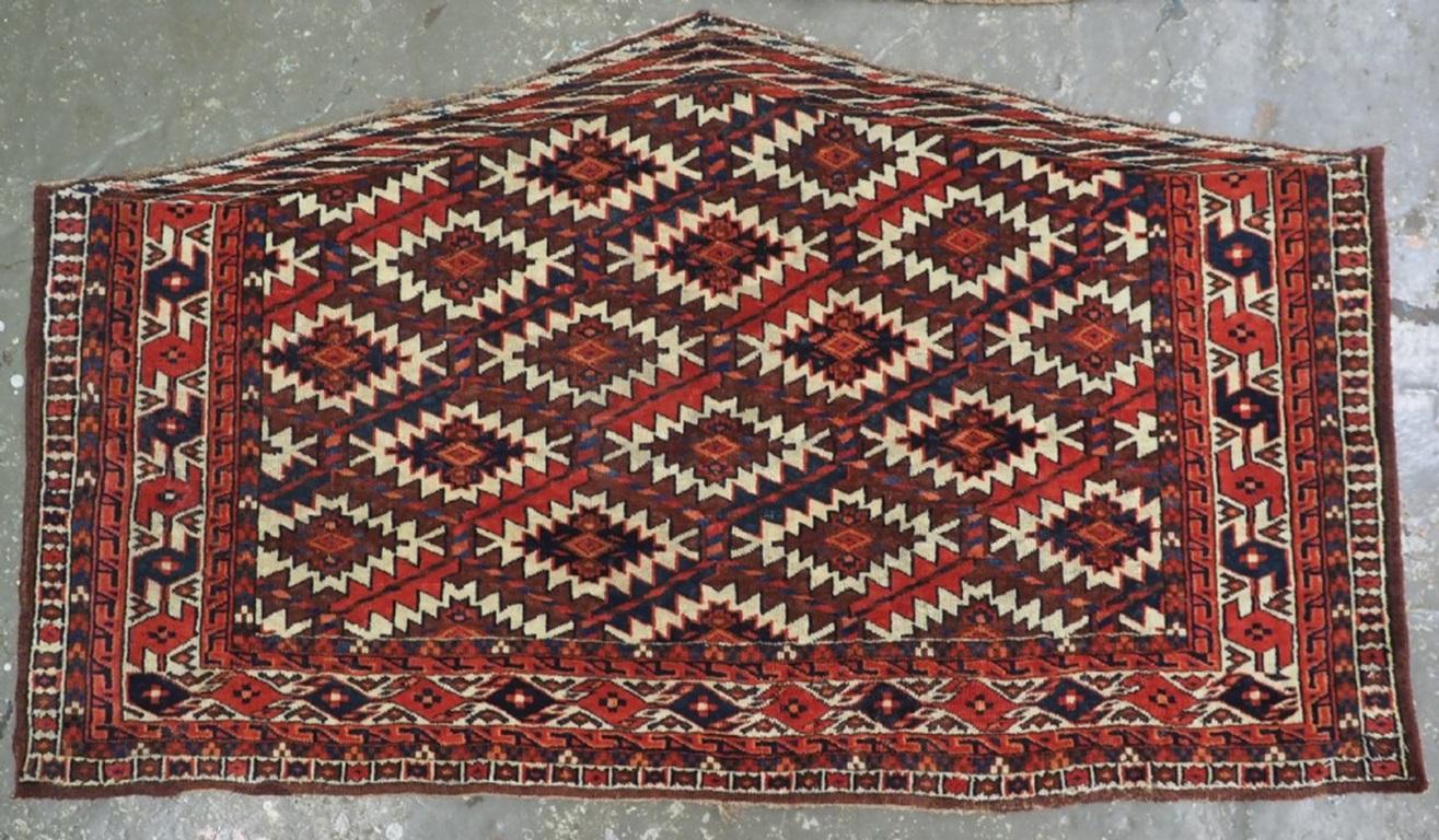 A Pair Of Antique Yomut Turkmen Asmalyk, Tribal Dowry Weavings, 19th Century In Good Condition In Moreton-In-Marsh, GB