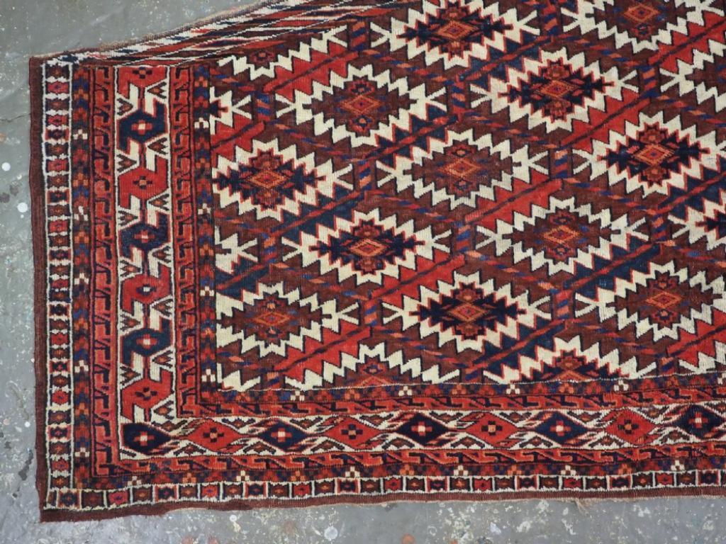 A Pair Of Antique Yomut Turkmen Asmalyk, Tribal Dowry Weavings, 19th Century 1