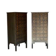 A pair of apothecary cabinets, China 19th century.