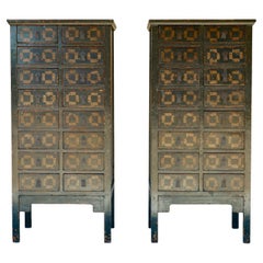A pair of apothecary cabinets, China 19th century.