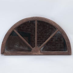 Pair of Arched Transome Windows with Later Mirrors, C 1900