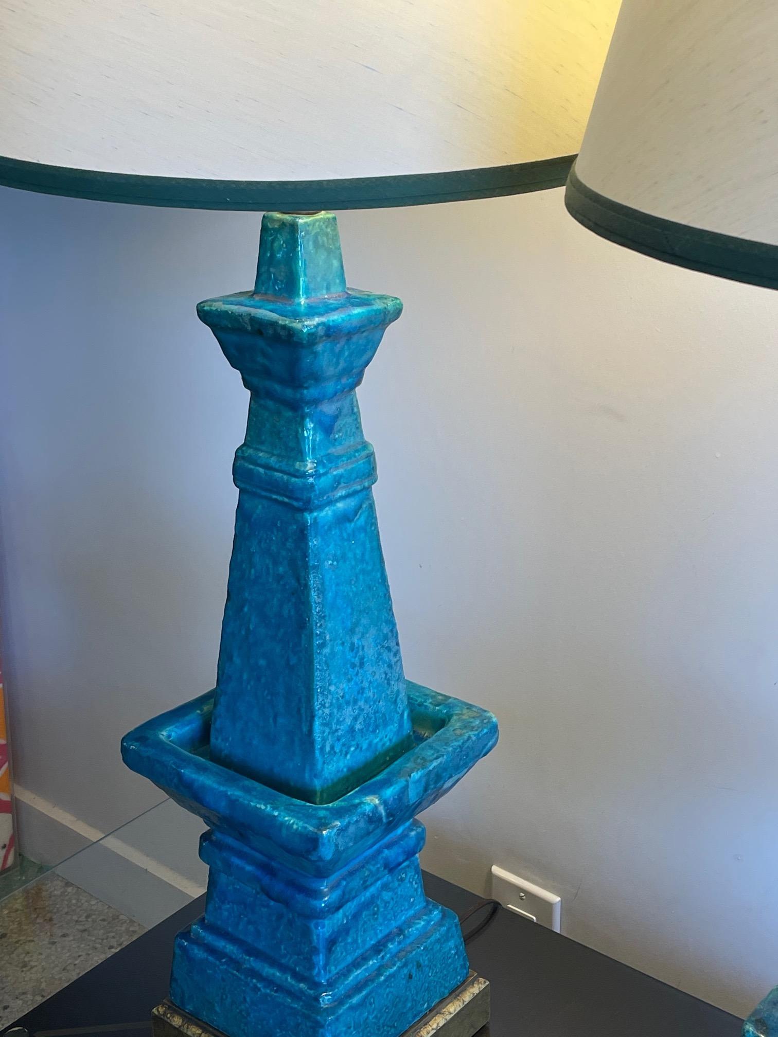 Pair of Architectural Bitossi Lamps For Sale 9