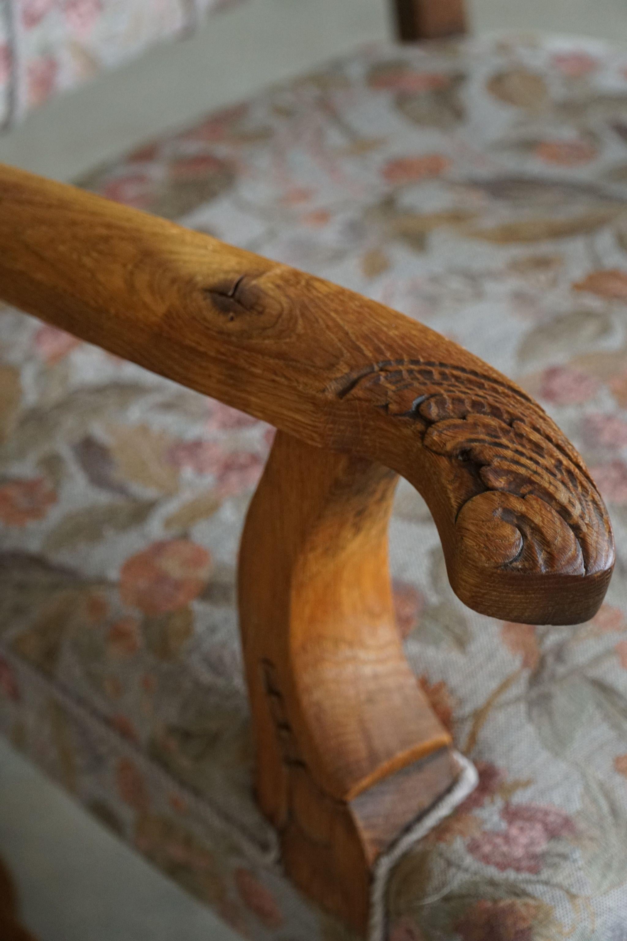 A Pair of Armchairs, By a Danish Cabinetmaker, Art Nouveau, Early 20th Century For Sale 3