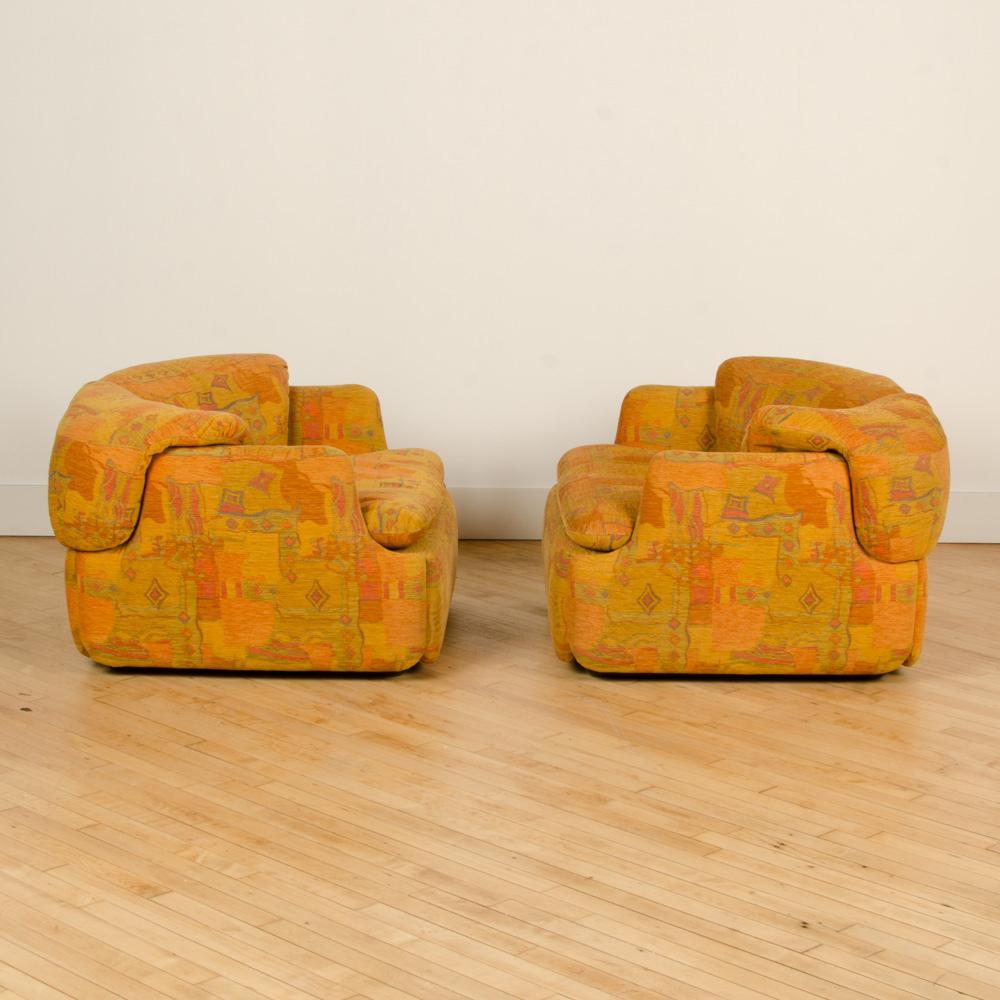 Pareja de sillones de Alberto Rosselli para Saporiti, Italia, S. 1970. Moderno de mediados de siglo